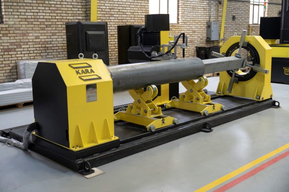 دستگاه برش پروفیل کارا ∅500*6000mm هد 5 محوره پخ زن پلاسما